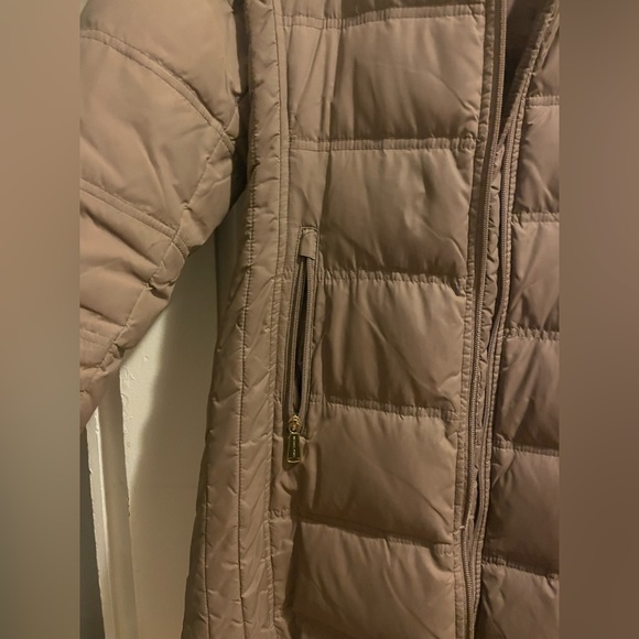 Michael Kors tan long puffer coat - Picture 2 of 8